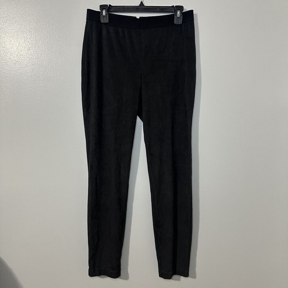 J.Crew Womens Size 12 Black Pixie jegging Faux Suede Pants Back Zip